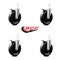 Service Caster 6 Inch Phenolic Wheel Swivel 3/4 Inch Square Stem Caster Set Total Lock Brake SCC-SQTTL20S615-PHS-34-4 - alternate 5
